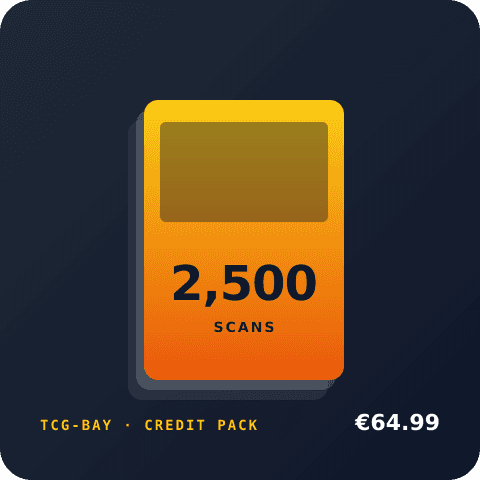 2,500 card credit pack — €64.99